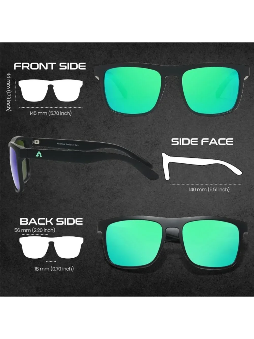 Polarized UV400 Safety Sunglasses for Men | ANSI Z87.1 Construction & Outdoor